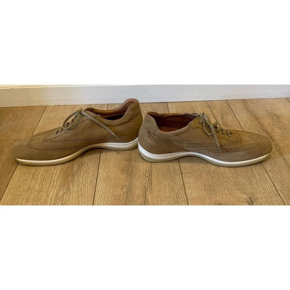 Franceschetti Mens‎ Suede Oxford Sneakers Laced Light Tan Made in Italy Size 45